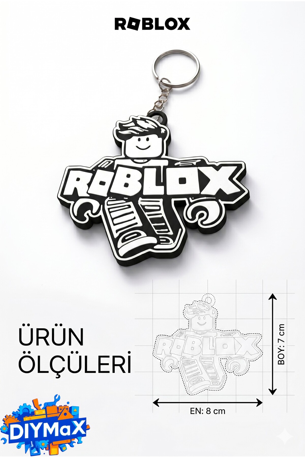 3'lü Oyun Temalı Anahtarlık Seti Robux Tasarımlı Hediyelik Aksesuar Seti