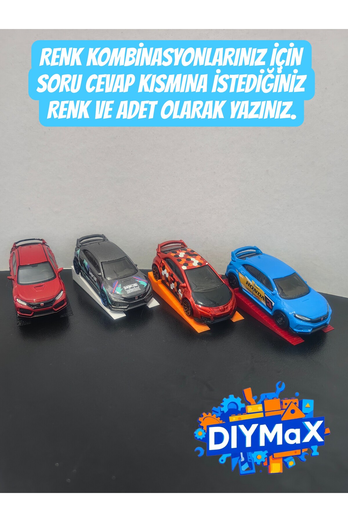 Model Araba Sergileme Standı 1/64 Ölçek Diecast SET 20 Adet