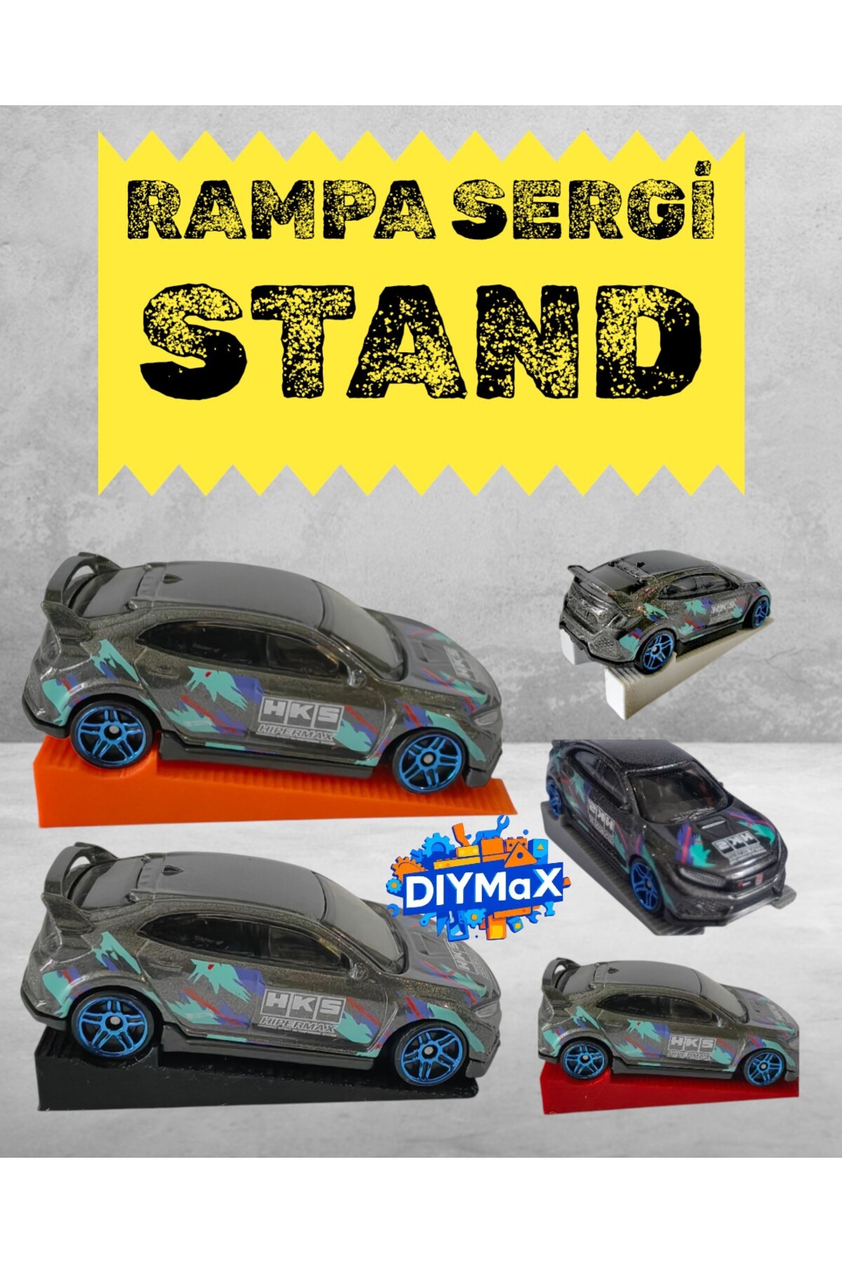Model Araba Sergileme Standı 1/64 Ölçek Diecast SET 10 Adet