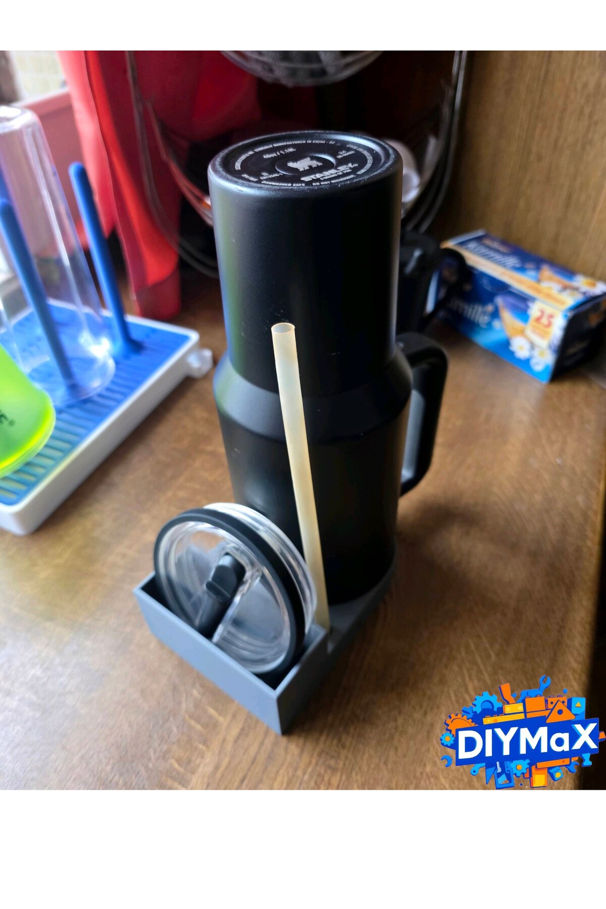 Termos Kurutma Standı 40oz 30oz Bardak Pipet ve Kapak Tutucu Organizer