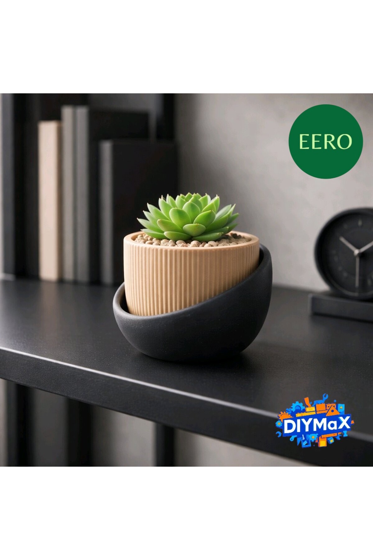 Eero Planter Saksı 8x8 cm Dekoratif Modern Minimal Sukulent Saksısı Kaktüs Saksı