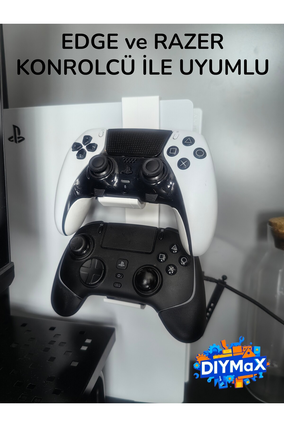 PS5 Kol Askı Aparatı – 2’li Controller Tutucu Clip, PlayStation 5 Yan Montaj Standı