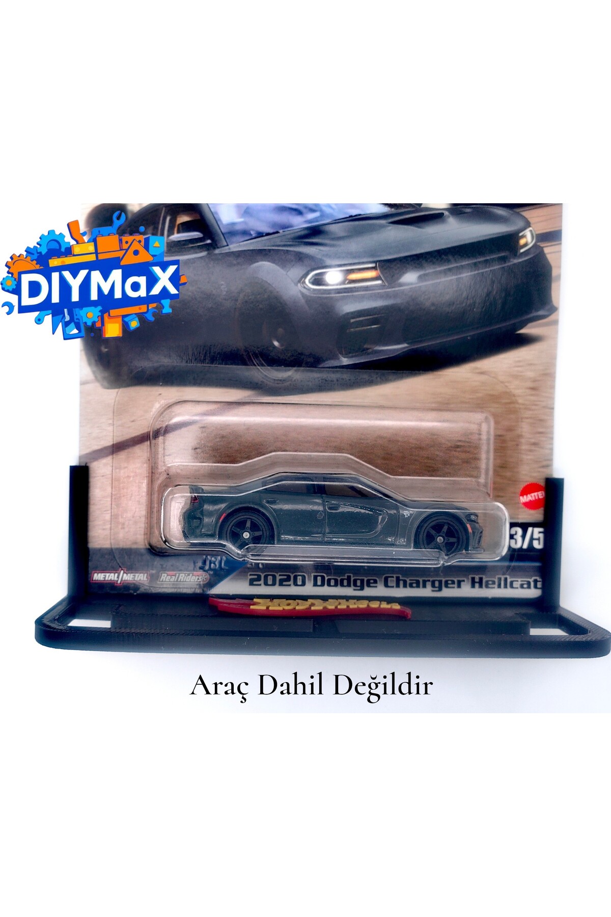 HotWheels Premium Masaüstü Standı – 3 ADET Koleksiyonluk Araç Kutusu Sergileme Standı