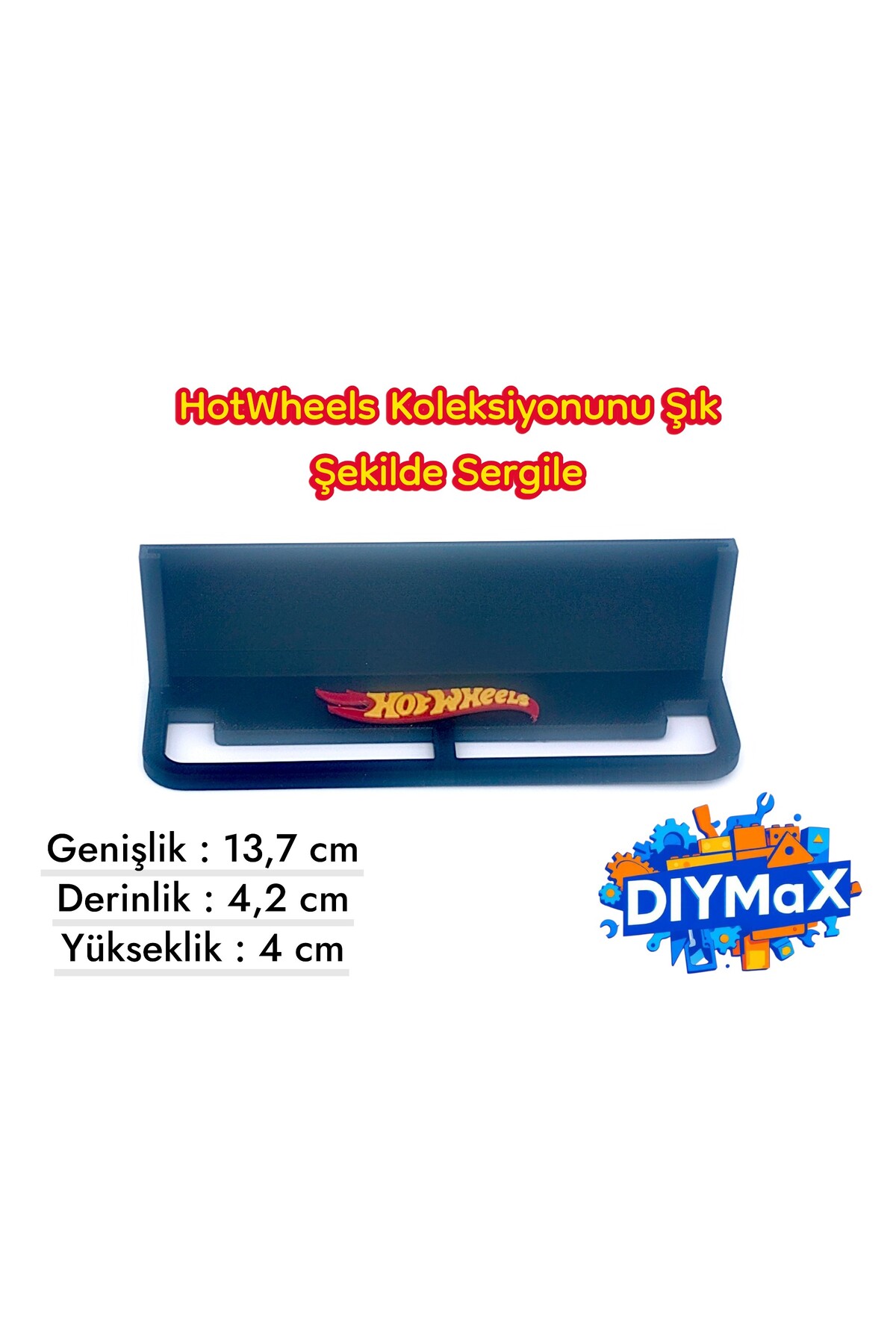 HotWheels Premium Masaüstü Standı – 3 ADET Koleksiyonluk Araç Kutusu Sergileme Standı