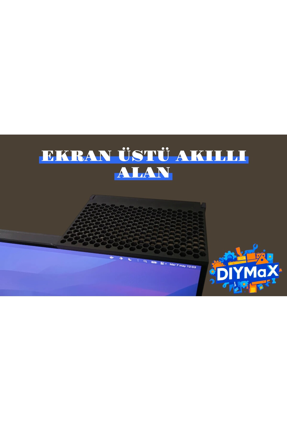 Ayarlanabilir Monitör & TV Üstü Raf – 15x8,5 cm Gamer Setup & Home Office Organizer Platform