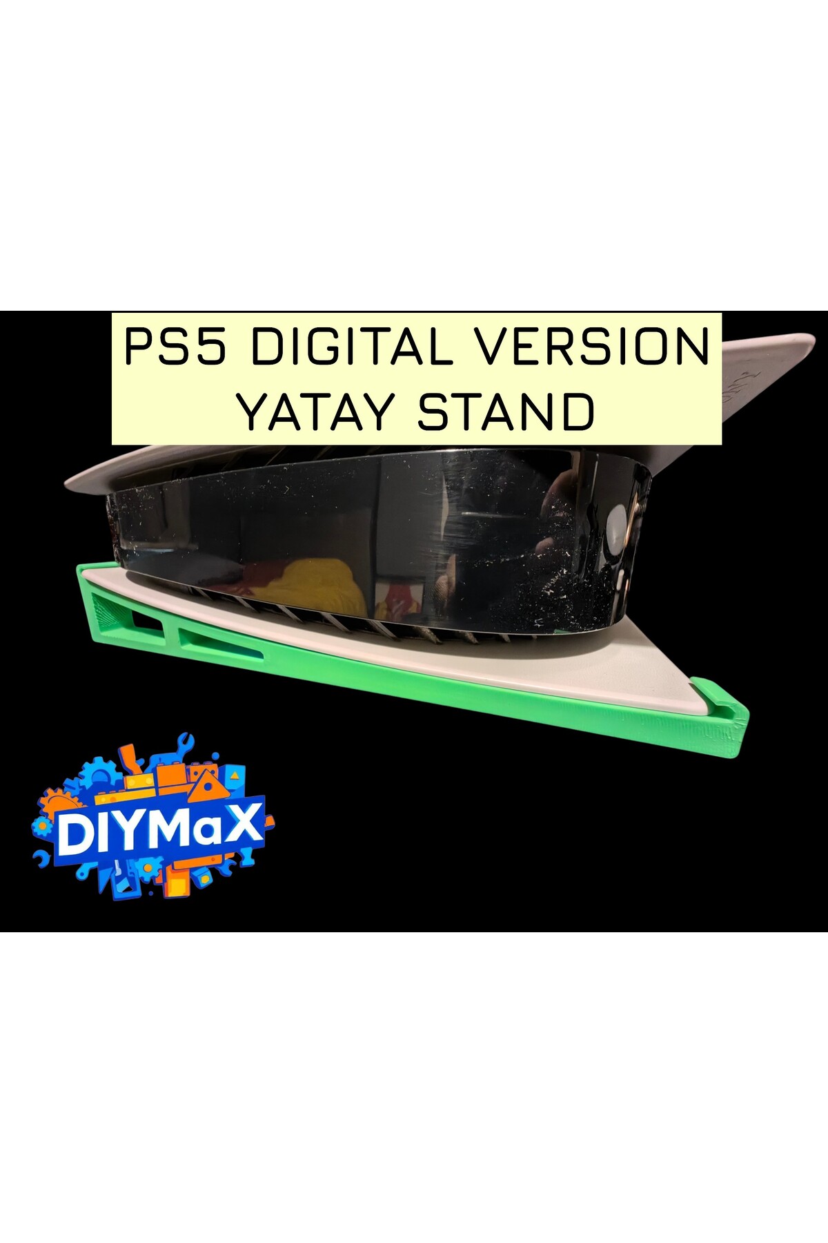 PlayStation 5 DIGITAL Yatay Stand – Logo Detaylı, Kaymaz ve Dengeli Konsol Altlığı