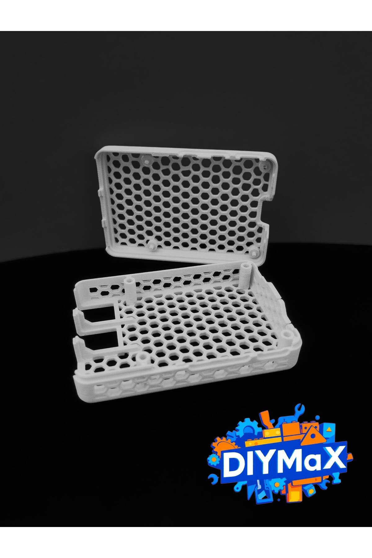 Raspberry Pi 5 Honeycomb Case – Snap-Fit Montaj, Üstün Hava Akışı