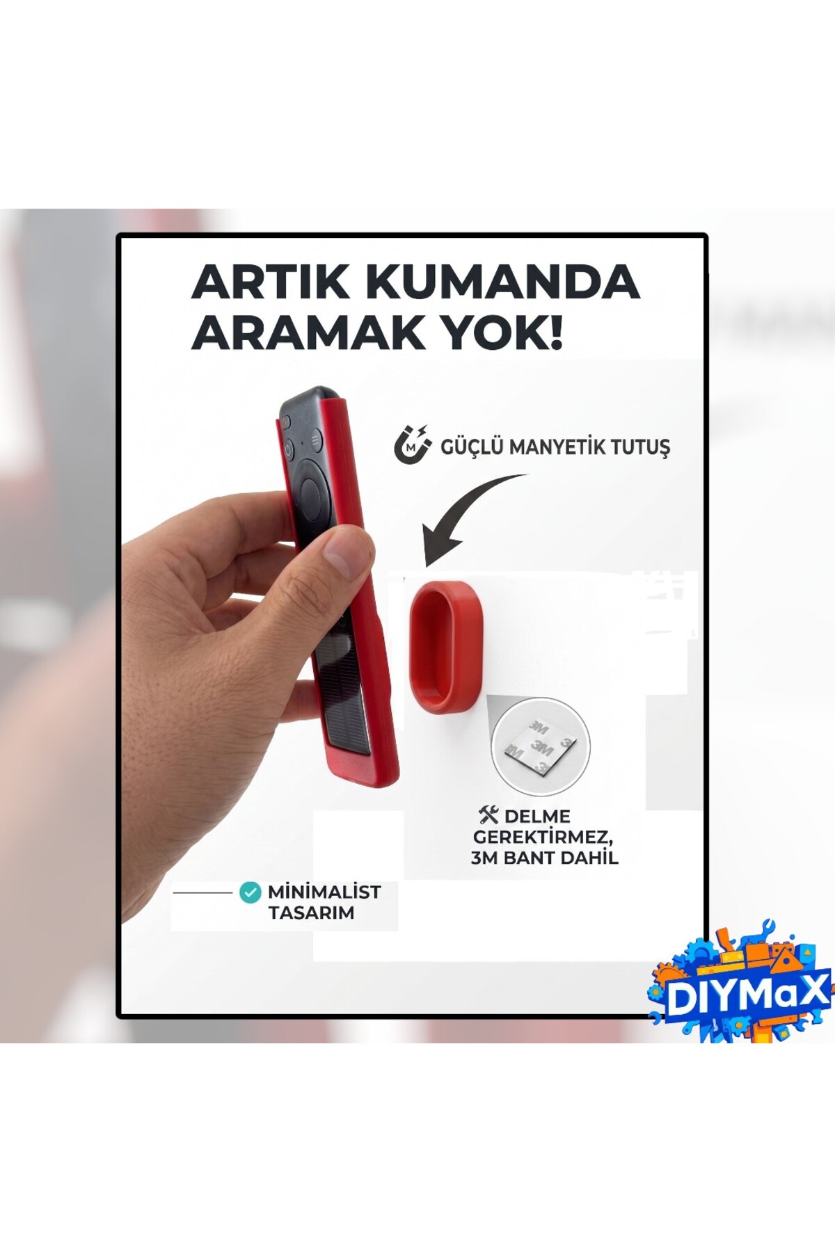 Samsung TM2360E Solar Kumanda Mıknatıslı Duvar Aparatı | 2023+ Uyumlu | 3M Bantlı | Çizilme Önleyici