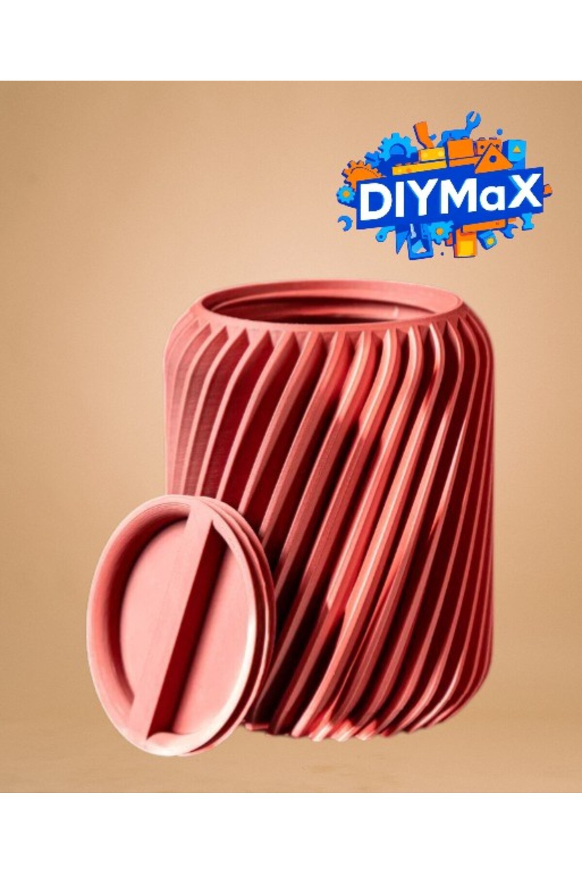 Ribbed Saklama Kutusu Modern Çizgili Dekoratif Minimal Tasarım - 3 ADET