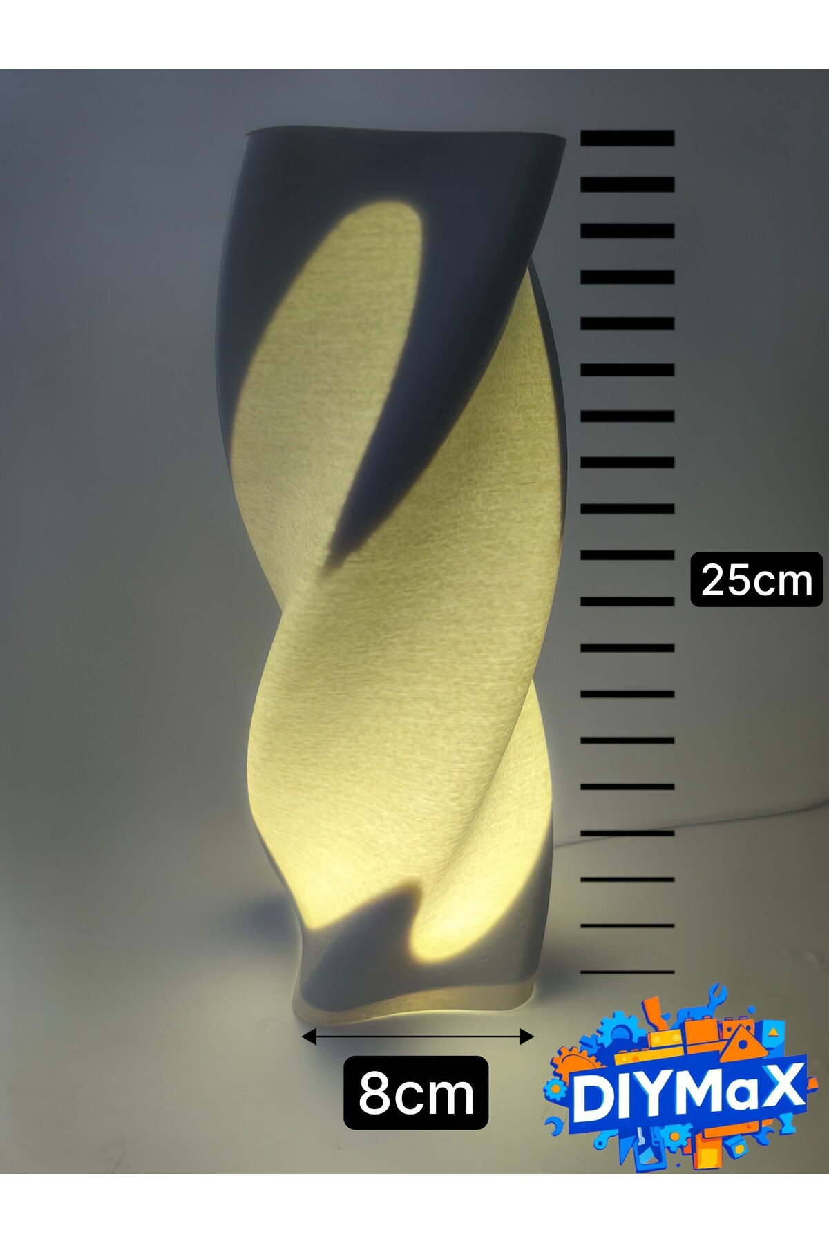 Swirled LED Gece Lambası – Modern Spiral Tasarım Dekoratif Masa Lambası